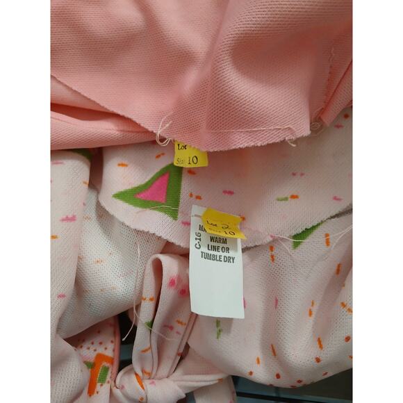 Vintage Maxi Dress and Matching Shrug Jacket Set 1960s Mod Geometric Floral Pink - Picture 7 of 15